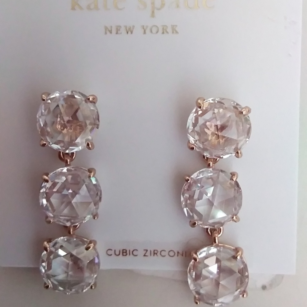 Kate Spade New Linear Cubic Zirconia Earrings